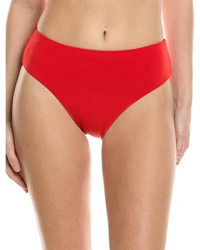 Robin Piccone Ava High Waist Bottom In Red