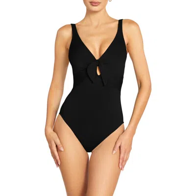 ROBIN PICCONE ROBIN PICCONE AVA KNIT ONE-PIECE SWIMSUIT