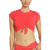 Robin Piccone Ava Knot Front Tee Bikini Top