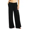 Robin Piccone Ava Pleated Wide Leg Pants In Black
