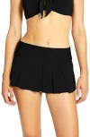 Robin Piccone Ava Skirted Bikini Bottoms In Black