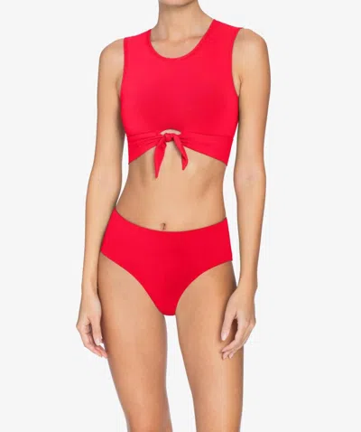 Robin Piccone Ava Tank Swim Top In Red