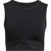 Robin Piccone Ava Tie Front Bikini Top In Black