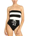 Robin Piccone Babe Bandeau One Piece Swimsuit In Black Combo