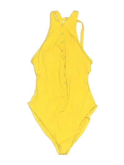 Pre-owned Robin Piccone Bodysuit In Yellow