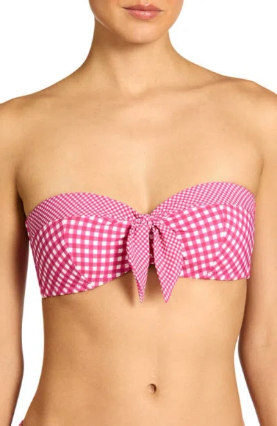 Robin Piccone Brigitte Bandeau Bikini Top In Pink