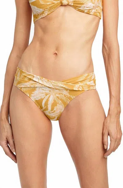 Robin Piccone Chandy Twist Bikini Bottom In Dandelion In Yellow