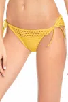 Robin Piccone Chira Tie Side Bottom In Sunglow In Yellow