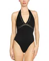 Robin Piccone Isabelle Halter One-piece Swimsuit In Black
