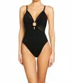 Robin Piccone Isabelle Keyhole One-piece Swimsuit In Black