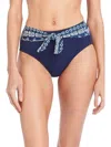Robin Piccone Isla Bandana High Waist Bikini Bottom In Cornflower