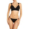 Robin Piccone Jane Chain Bikini Bottoms In Black