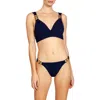 Robin Piccone Jane Chain Bikini Bottoms In Navy