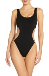 Robin Piccone Jane Cutout One-piece Swimsuit In Black