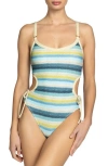 ROBIN PICCONE LYRA CUTOUT ONE-PIECE SWIMSUIT