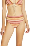 Robin Piccone Lyra High Waist Bikini Bottoms In Blush