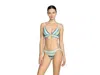 Robin Piccone Lyra Top Women's Blue Striped Tie-front Swimwear Buu1060 In Multi