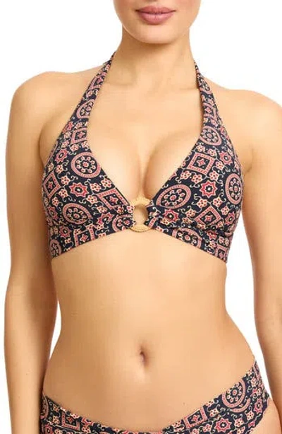 Robin Piccone Maggy Halter Bikini Top In Multi