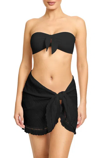 Robin Piccone Marina Cotton Pareo Cover-up In Black