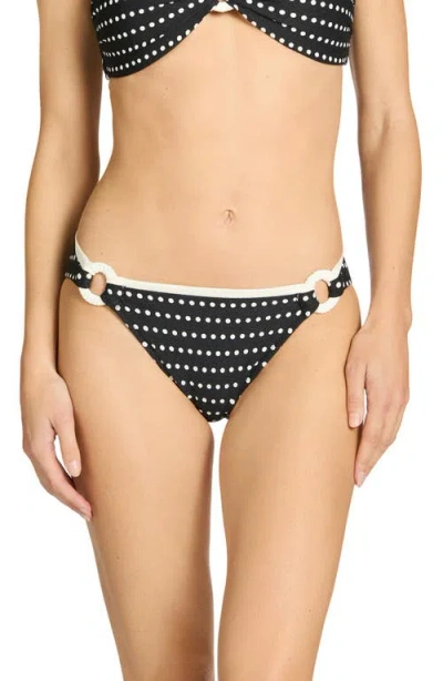 Robin Piccone Millie Ring Side Bikini Bottoms In Black