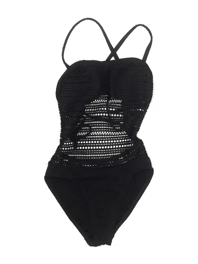 Pre-owned Robin Piccone One Piece Swimsuit In Black