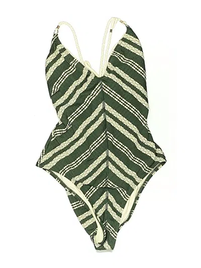 Pre-owned Robin Piccone One Piece Swimsuit In Green