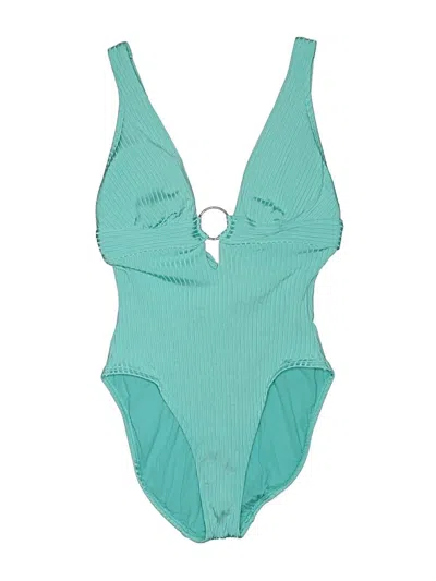 Pre-owned Robin Piccone One Piece Swimsuit In Teal