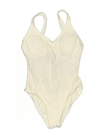 Pre-owned Robin Piccone One Piece Swimsuit In White