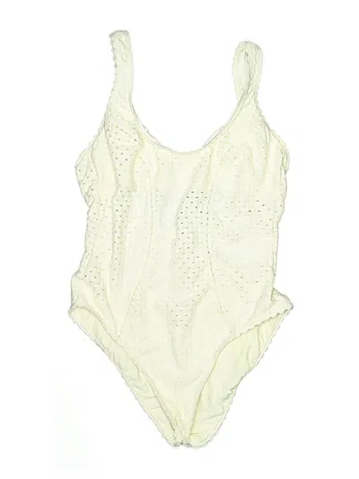 Pre-owned Robin Piccone One Piece Swimsuit In White