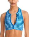 Robin Piccone Parker Tank Bikini Top In Hydra/ecru