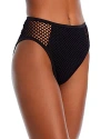 ROBIN PICCONE PUA MESH HIGH WAIST BIKINI BOTTOM