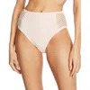 Robin Piccone Pua Mesh High Waist Bikini Bottom In White