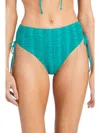 Robin Piccone Sahara Tie Dye High Waist Bikini Bottom In Aqua