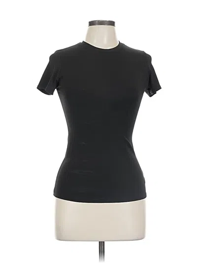Pre-owned Robin Piccone Short Sleeve Turtleneck In Black