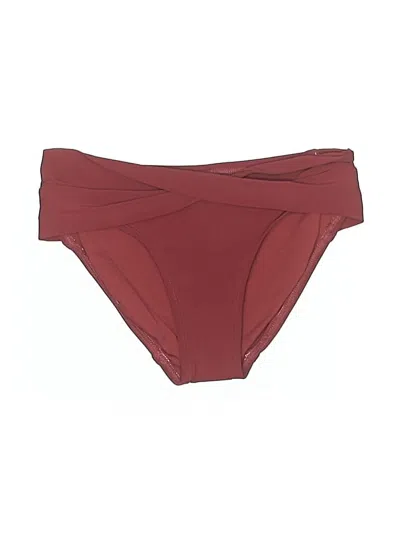 Pre-owned Robin Piccone Swimsuit Bottoms In Burgundy