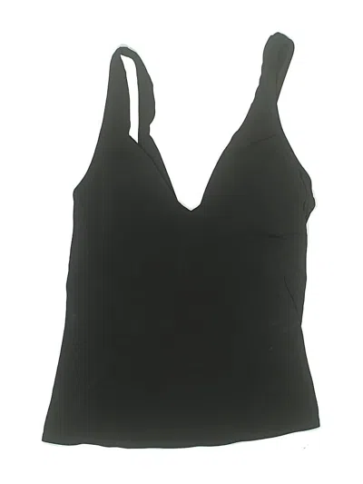 Pre-owned Robin Piccone Swimsuit Top Black Solid Pattern Swimwear