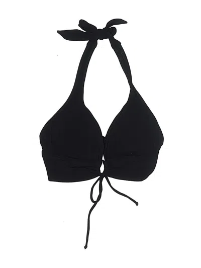 Pre-owned Robin Piccone Swimsuit Top Black Solid Pattern Swimwear