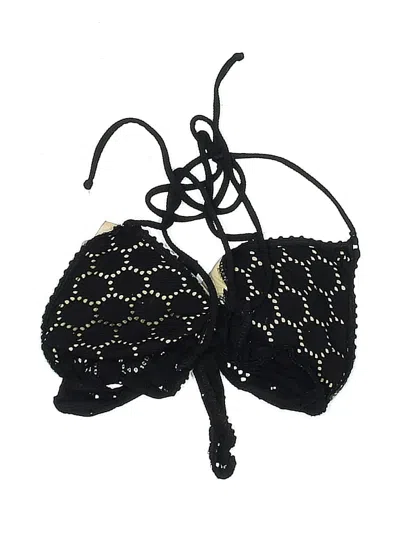 Pre-owned Robin Piccone Swimsuit Top Black Swimwear