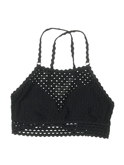 Pre-owned Robin Piccone Swimsuit Top Black Swimwear