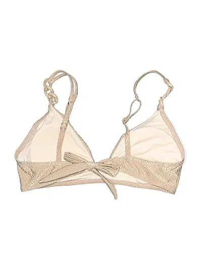 Pre-owned Robin Piccone Swimsuit Top Gold Swimwear