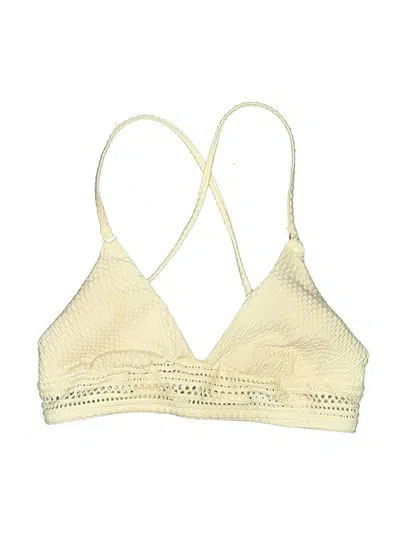 Pre-owned Robin Piccone Swimsuit Top Ivory Swimwear