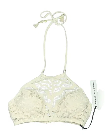 Pre-owned Robin Piccone Swimsuit Top Ivory Swimwear
