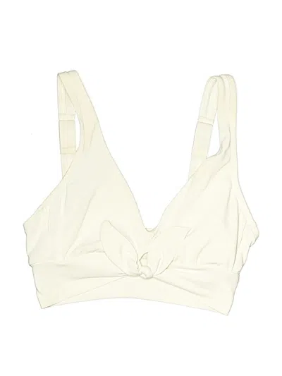 Pre-owned Robin Piccone Swimsuit Top Ivory Swimwear