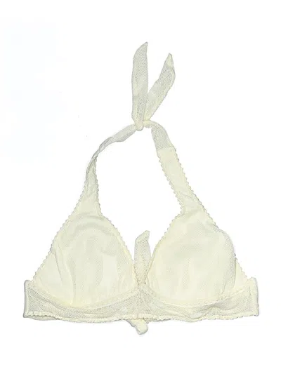 Pre-owned Robin Piccone Swimsuit Top Ivory Swimwear