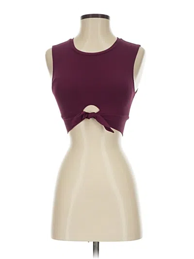 Pre-owned Robin Piccone Tank Top Burgundy Keyhole Neckline Tops