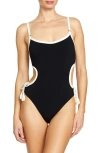 Robin Piccone Tierna Cutout One-piece Swimsuit In Black