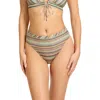 Robin Piccone Williow High Waist Bikini Bottoms In Gray