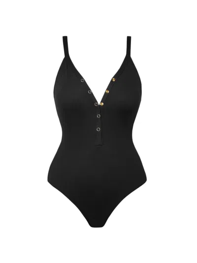 Robin Piccone Women's Amy One-piece Swimsuit In Licorice