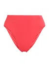Robin Piccone Ava High-waist Bikini Bottom In Guava