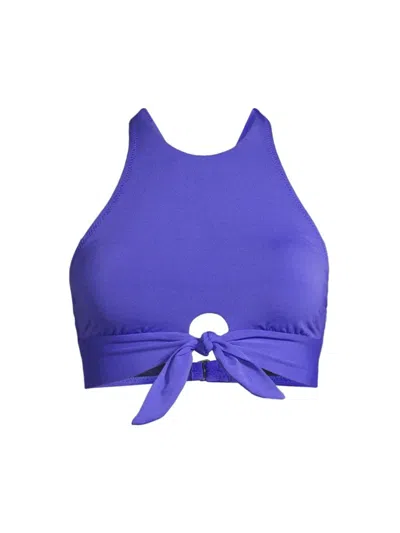 Robin Piccone Women's Ava Tie-front Bikini Top In Ube